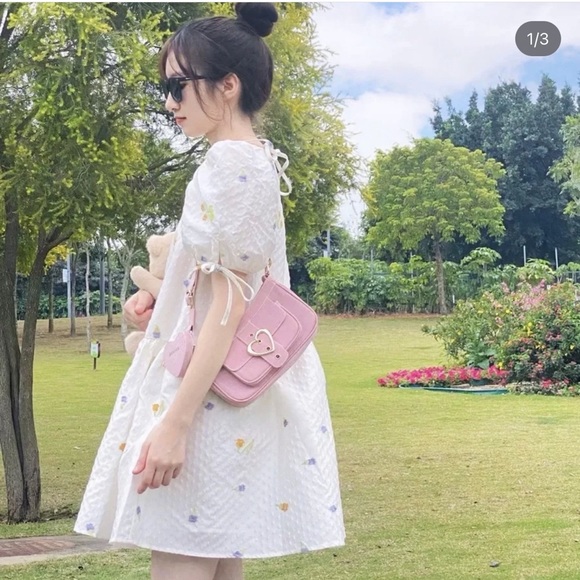 PEACEBIRD Organza Korean Babydoll Dress - Picture 3 of 11